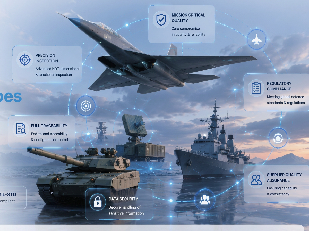 Defence equipment inspection and quality assurance scene